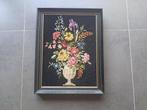 kader, lijst naaiwerk handgemaakt vaas + bloemen 35.5 x 45.5, Ophalen of Verzenden, Gebruikt