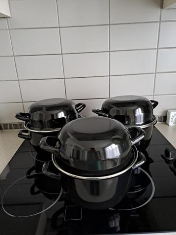 3 mosselpotten 1 Kg Nieuw 