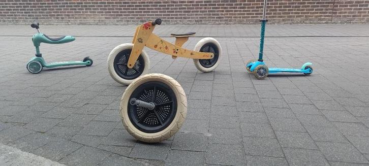 Loopfiets Wishbone 3 In 1 Original (in hout), Kinderen en Baby's, Speelgoed | Buiten | Voertuigen en Loopfietsen, Zo goed als nieuw