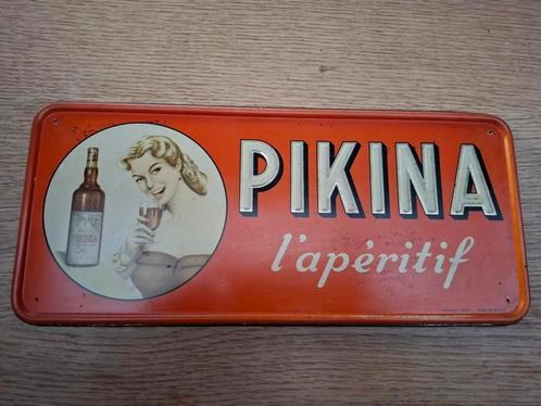 Authentiek oud reclamebord Pikina apero (voorloper Picon), Verzamelen, Merken en Reclamevoorwerpen, Zo goed als nieuw, Reclamebord
