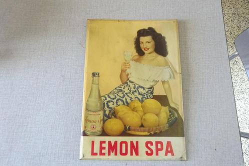 Lemon Spa 1949 metalen kartonnen bord, Verzamelen, Merken en Reclamevoorwerpen, Gebruikt, Reclamebord, Ophalen