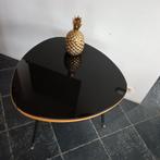 driepoottafel, Huis en Inrichting, Ophalen, Gebruikt, Glas, VINTAGE