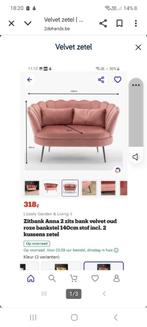 Velvet zetel, Huis en Inrichting, Ophalen, 150 tot 200 cm, Tweepersoons, 75 tot 100 cm