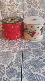 2 rouleaux de ruban deco de noel, Enlèvement ou Envoi, Comme neuf