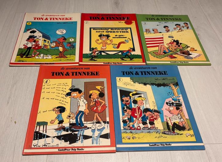Attanasio Ton en Tinneke compleet 5 delen, Boeken, Stripverhalen, Zo goed als nieuw, Ophalen of Verzenden