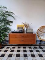 Vintage dressoir | platenspeler meubel | ladekast retro, Huis en Inrichting, Ophalen, Gebruikt, 1 of 2 laden, Teakhout