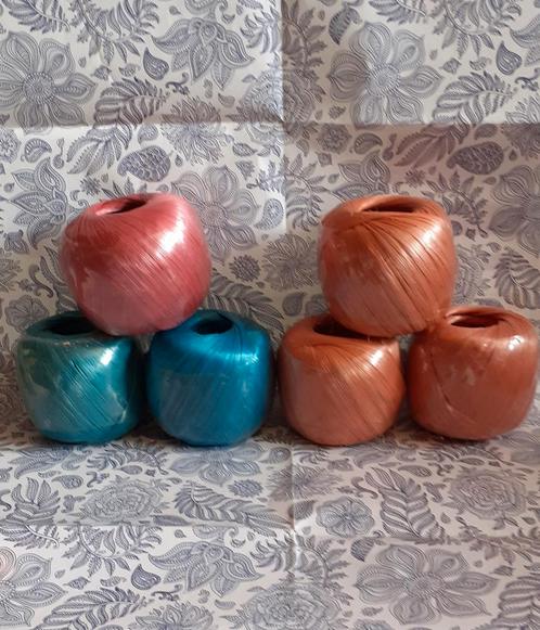 lot de 6 boules de 50gr raphia synthétique, Hobby en Vrije tijd, Overige Hobby en Vrije tijd, Nieuw, Ophalen of Verzenden