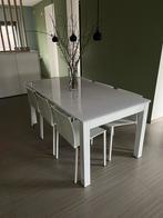 Tafel met zes stoelen - Table et six chaises, 150 à 200 cm, Comme neuf, Enlèvement, Rectangulaire