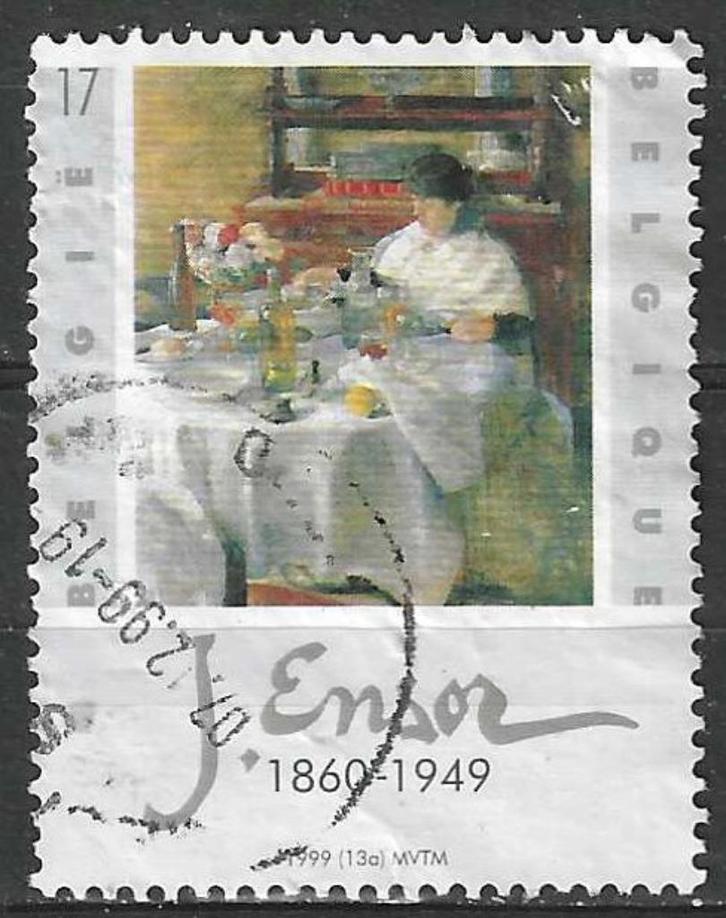 Belgie 1999 - Yvert/OBP 2829 - James Ensor (ST), Postzegels en Munten, Postzegels | Europa | België, Gestempeld, Kunst, Gestempeld