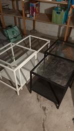 Salon & bijzet tafel 2set, Gebruikt, Metaal of Aluminium, 75 cm of meer, Rechthoekig