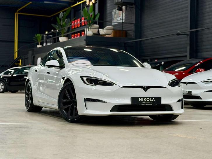 Tesla Model S PLAID - 1020 HP - 21" WHEELS - FACELIFT -AUTOP, Auto's, Tesla, Bedrijf, Te koop, Model S, 4x4, ABS, Achteruitrijcamera
