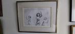 Roland Devolder - ets - "drie meisjes vliegeren - Nr/get, Antiek en Kunst, Ophalen of Verzenden