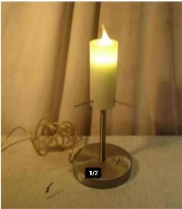 Mooi Retro Metalen Tafellamp - 30cm beschikbaar voor biedingen