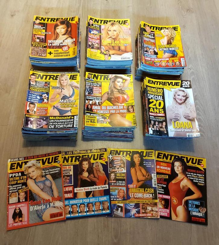 Entrevue Lot de 255 Revues, HS/SP, Collections, Revues, Journaux & Coupures, Journal ou Magazine, 1980 à nos jours, Enlèvement ou Envoi