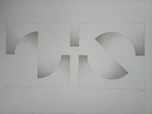 Jan DRIES - Originele lithografie - Compositie - 56x75cm, Antiek en Kunst, Kunst | Litho's en Zeefdrukken, Ophalen of Verzenden