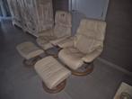 Stressless relaxfauteuil, Gebruikt, Minder dan 75 cm, Leer, Ophalen of Verzenden