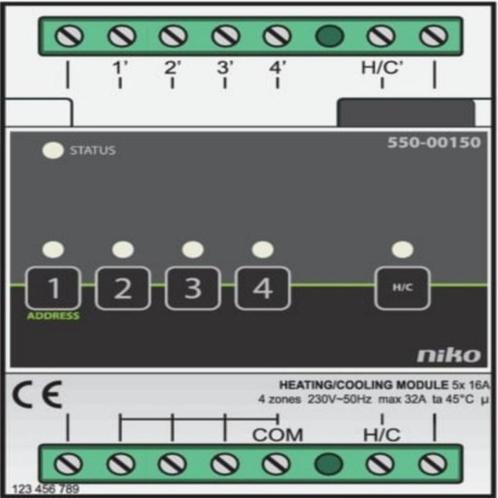 Niko Home Control Verwarmings- of koelingsmodule 550-00150, Doe-het-zelf en Bouw, Elektriciteit en Kabels, Nieuw, Overige typen