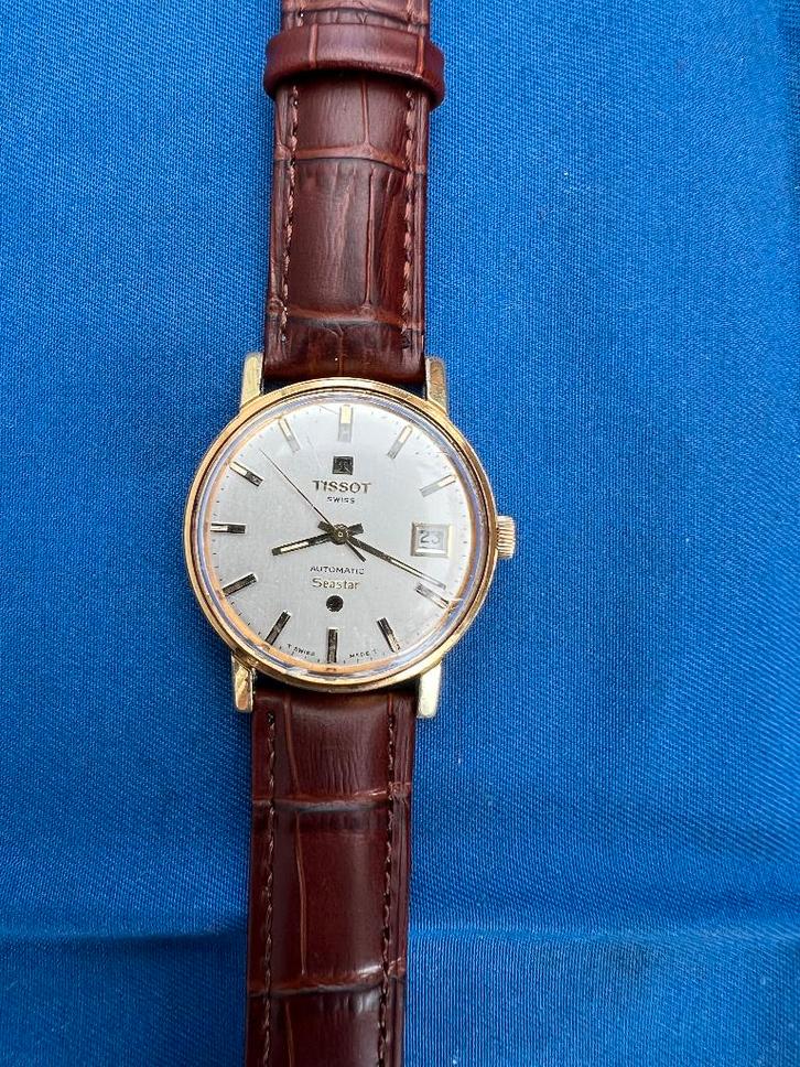 Tissot Swiss Automatic Seastar Vintage Herenhorloge, Handtassen en Accessoires, Horloges | Heren, Zo goed als nieuw, Polshorloge