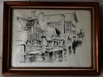 Schilderij 30x40 Brugge, Antiek en Kunst, Kunst | Tekeningen en Fotografie, Ophalen