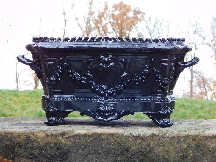 Plantenbak Art Nouveau - 55 cm - Alu - Zwart, Tuin en Terras, Bloembakken en Plantenbakken, Nieuw, Tuin, Ophalen of Verzenden