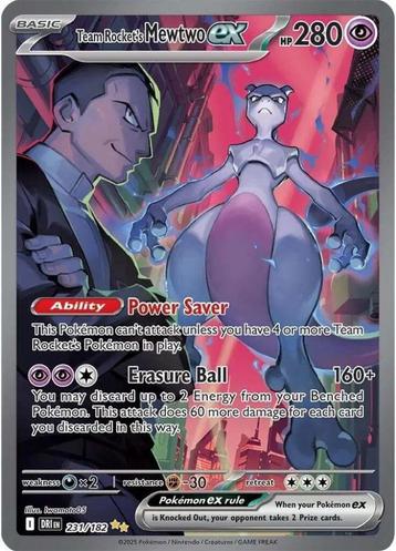 Team Rocket's Mewtwo ex 231/182 Destined Rivals | RareCards beschikbaar voor biedingen