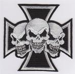 Iron Cross Skull stoffen opstrijk patch embleem #1, Motos, Accessoires | Autre, Neuf
