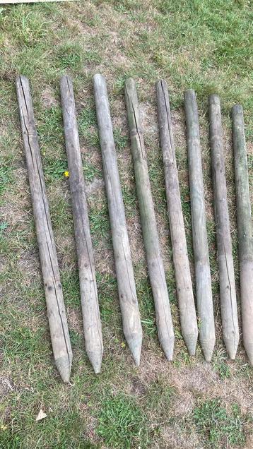 Weide palen -8 stuks, Enlèvement, Utilisé, Moins de 180 cm, Poteaux