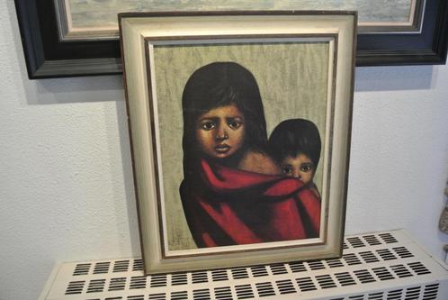Schild.Gesign. Moeder met Kind(Zoon) Ged.’65 Vluchtelingen, Antiek en Kunst, Kunst | Litho's en Zeefdrukken, Ophalen of Verzenden