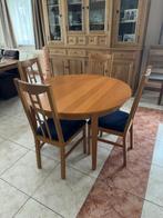 Table extendable avec deux rallonges et 8 chaises, Ovale, Enlèvement, Utilisé, Chêne