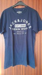 T-shirt voor heren met opdruk van Jack & Jones, Kleding | Heren, Blauw, Maat 48/50 (M), Ophalen of Verzenden, Zo goed als nieuw