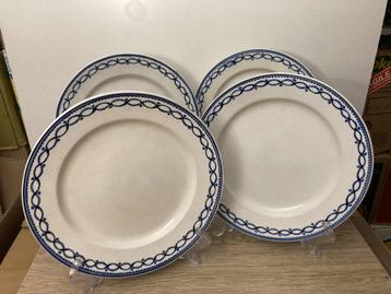 Porcelaine de Tournai 4 assiettes 19ème à l'anneau beschikbaar voor biedingen