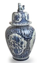 Blauw Delft dekselvaas - Petrus Regout & Co Maastricht, Antiek en Kunst, Ophalen of Verzenden