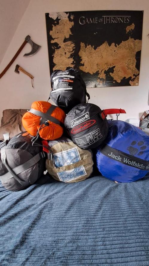 Lot sacs decathlon, jack wolfskin, lafuma, coleman, campus, Caravans en Kamperen, Slaapzakken, Gebruikt, Ophalen of Verzenden