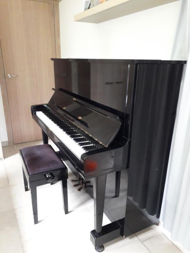 Piano Yamaha U3 (inclusief verstelbare pianostoel), Muziek en Instrumenten, Piano's, Piano, Zwart, Ophalen