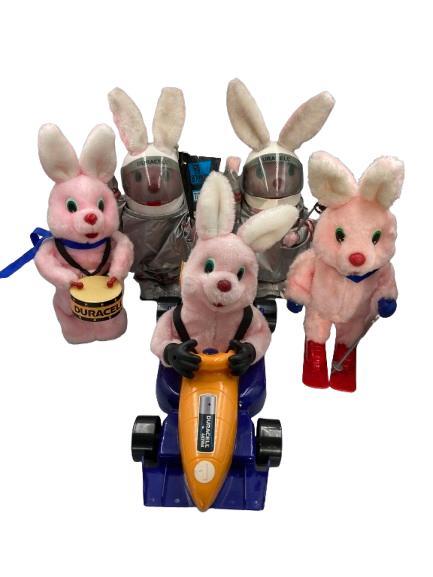Lot Duracell konijnen – vintage promotionele figuren (1990), Verzamelen, Poppen, Gebruikt, Overige typen, Ophalen of Verzenden