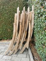 4 teak tuinstoelen, opklapbaar, Tuin en Terras, Ophalen, Gebruikt, Inklapbaar