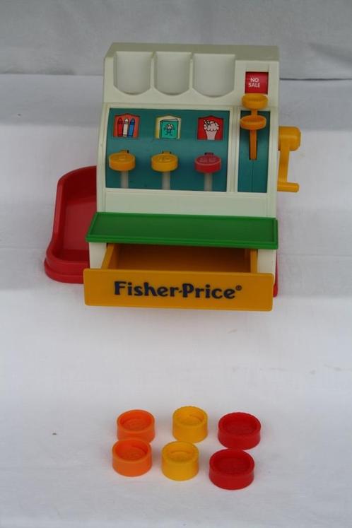 Fisher-Price kassa met 6 munten 2 x 5 - 2 x10 en 2 x 25, Enfants & Bébés, Jouets | Fisher-Price, Utilisé, Set de jeu, Sonore, Enlèvement ou Envoi