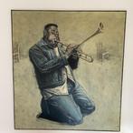 uniek olieschilderij Dizzy Gillespie, Antiek en Kunst, Kunst | Schilderijen | Modern, Ophalen