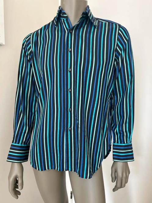 Rykiel katoenen gestreept overhemd voor heren 40 15-3/4, Kleding | Heren, Overhemden, Blauw, Ophalen of Verzenden