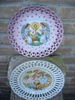2 x wandbordje Communie / Engelen, Ophalen