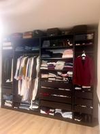 Open dressingkast – Zwart, Huis en Inrichting, Kasten | Kleerkasten, Ophalen, Zo goed als nieuw, Met hangruimte