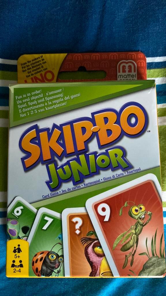 Skip Bo Junior - vanaf 5 jaar, Hobby en Vrije tijd, Gezelschapsspellen | Bordspellen, Ophalen of Verzenden