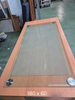 Glazen tafelblad 160 x 80, Ophalen, Zo goed als nieuw, Glas, Tafelblad