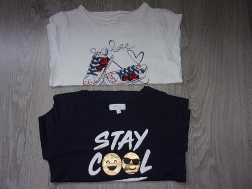 2 leuke meisjes t - shirts met lange mouwen. Maat 140., Kinderen en Baby's, Kinderkleding | Maat 140, Zo goed als nieuw, Meisje