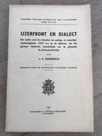 IJZERFRONT EN DIALECT / R. DUPONSELLE / 1942, Boeken, Ophalen of Verzenden