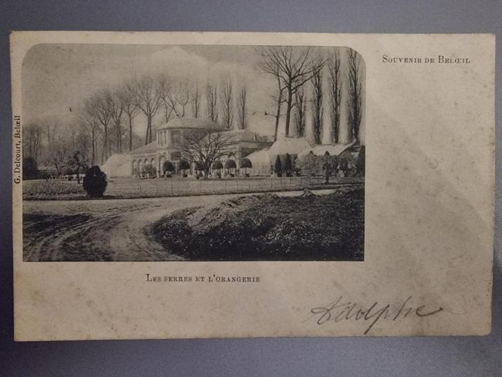 Carte postale Beloeil - Serres et Orangerie - vers 1901, Verzamelen, Postkaarten | België, Gelopen, Henegouwen, Voor 1920, Ophalen of Verzenden