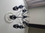 Kroonluchter met lampen en kapjes, Huis en Inrichting, Lampen | Kroonluchters, Ophalen, Gebruikt