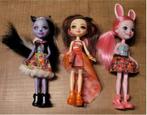 Enchantimals: 3 poppen, Ophalen of Verzenden, Zo goed als nieuw
