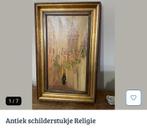 Antiek schilderstukje Religie, Antiek en Kunst, Antiek | Religieuze voorwerpen, Ophalen of Verzenden