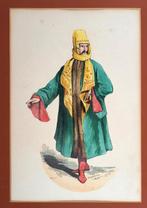 Lithografie Ottomaanse man Osmaanse klederdracht A67-1, Antiquités & Art, Enlèvement ou Envoi